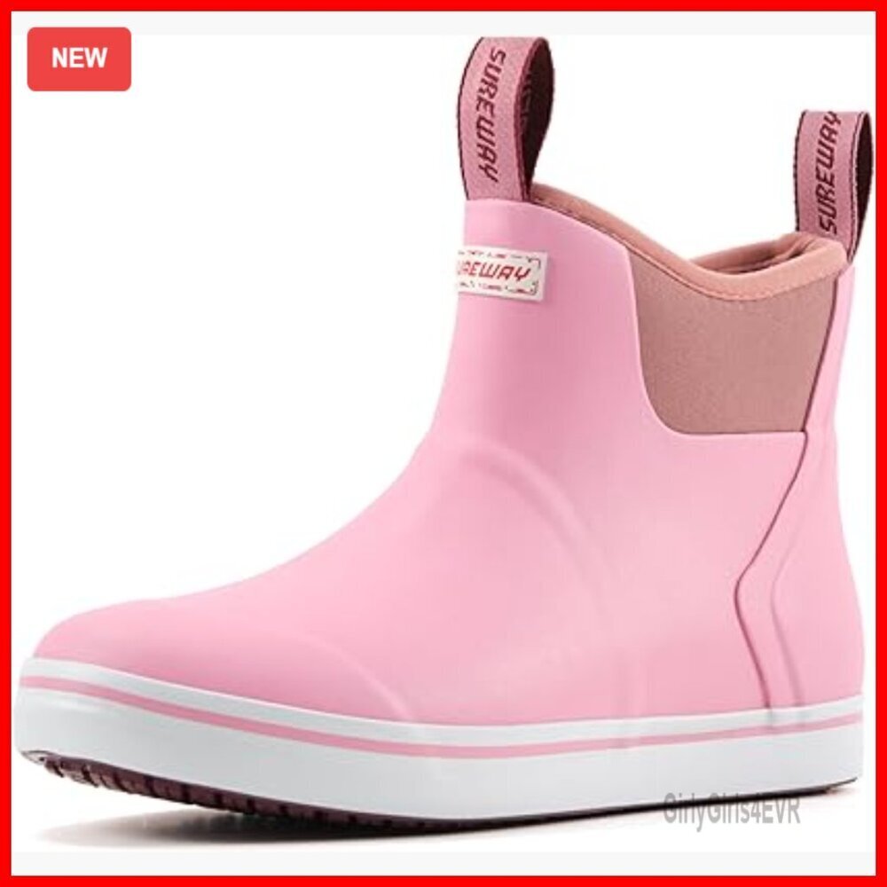 Waterproof Neoprene Ankle Boots Slip Resistant Fishing Deck Work Shoes